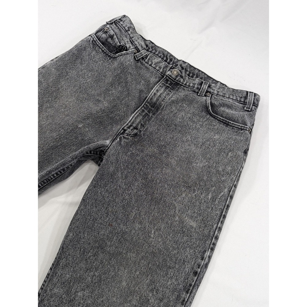 Vtg Distressed 90s Levi's 540 Jeans Acid Wash Black 36x33(38x34 Tag) Made In USA